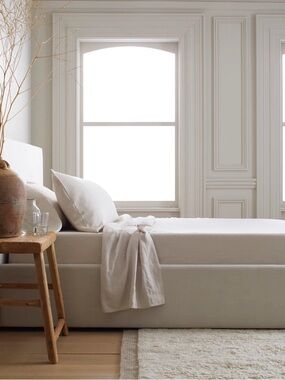 QUINCE European Linen Flat Sheet Queen Sand 7201